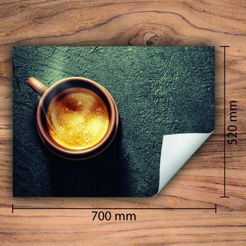 Mata ochronna na kuchenkę indukcyjną 70x52 cm - Mata antypoślizgowa na blat - Płyta ochronna zwijana - Dekoracja do kuchni - Więcej miejsca - Kawa brązowa