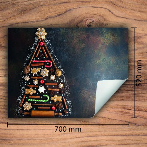 Mata ochronna na kuchenkę indukcyjną 70x52 cm - Mata antypoślizgowa na blat - Płyta ochronna zwijana - Dekoracja do kuchni - Więcej miejsca - Wakacje Łupek