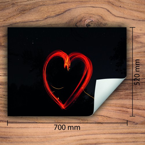 Mata ochronna na kuchenkę indukcyjną 70x52 cm - Mata antypoślizgowa na blat - Płyta ochronna zwijana - Dekoracja do kuchni - Więcej miejsca - Nocne serce