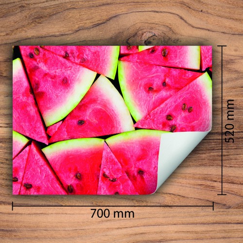 Mata ochronna na kuchenkę indukcyjną 70x52 cm - Mata antypoślizgowa na blat - Płyta ochronna zwijana - Dekoracja do kuchni - Więcej miejsca - Czerwona arbuz