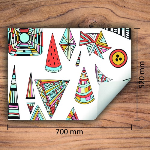Mata ochronna na kuchenkę indukcyjną 70x52 cm - Mata antypoślizgowa na blat - Płyta ochronna zwijana - Dekoracja do kuchni - Więcej miejsca - Pop Art. Kolorowa