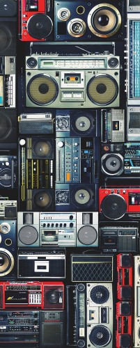 NAKLEJKA na DRZWI FOTOTAPETA 80x200 MUZYKA