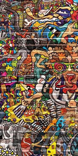 NAKLEJKA na DRZWI MEBLE OKLEINA 100x200 POP ART