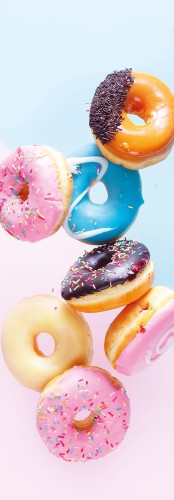 NAKLEJKA NA ŚCIANĘ FOTOTAPETA 87x250 PĄCZKI