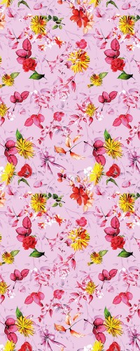 FOTOTAPETA NA ŚCIANĘ NAKLEJKA 105x300 KWIATY