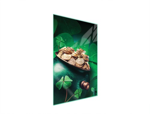 SZKLANA DESKA DO KROJENIA 35x52 Liść