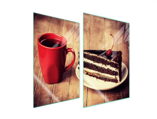 SZKLANA PŁYTA OCHRONNA NA KUCHENKĘ 2x35x52 Kawa