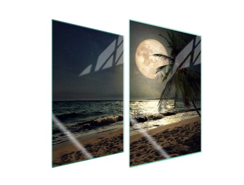 SZKLANA PŁYTA OCHRONNA NA KUCHENKĘ 2x35x52 Plaża