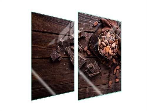 SZKLANA PŁYTA OCHRONNA NA KUCHENKĘ 2x35x52 Drewno