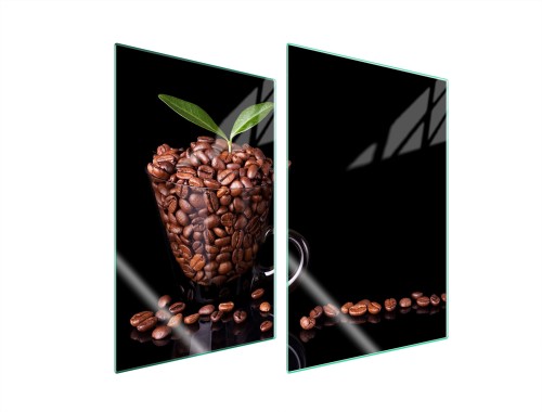 SZKLANA PŁYTA OCHRONNA NA KUCHENKĘ 2x35x52 Kawa