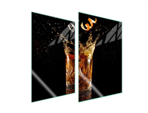SZKLANA PŁYTA OCHRONNA NA KUCHENKĘ 2x35x52 Whisky