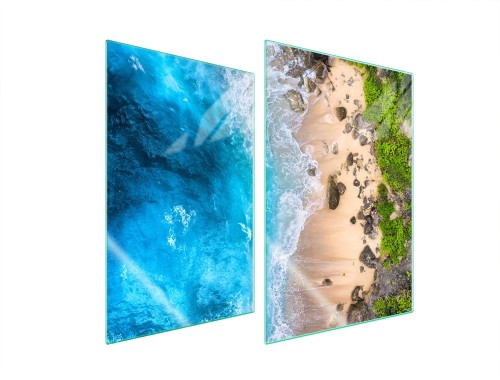 SZKLANA PŁYTA OCHRONNA NA KUCHENKĘ 2x35x52 Plaża