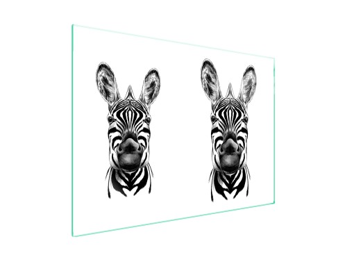 SZKLANA PŁYTA OCHRONNA NA KUCHENKĘ 70x52 Zebra