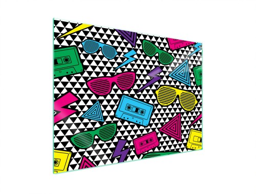 SZKLANA PŁYTA OCHRONNA NA KUCHENKĘ 70x52 Pop Art.
