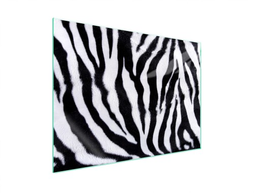 SZKLANA PŁYTA OCHRONNA NA KUCHENKĘ 70x52 Zebra