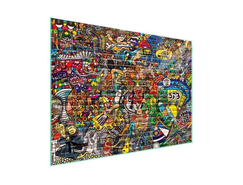 SZKLANA PŁYTA OCHRONNA NA KUCHENKĘ 70x52 Pop Art