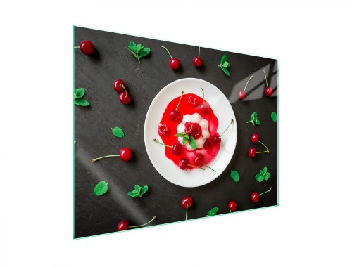 SZKLANA PŁYTA OCHRONNA NA KUCHENKĘ 70x52 Owoc