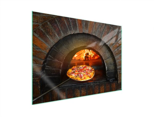 SZKLANA PŁYTA OCHRONNA NA KUCHENKĘ 70x52 Pizza