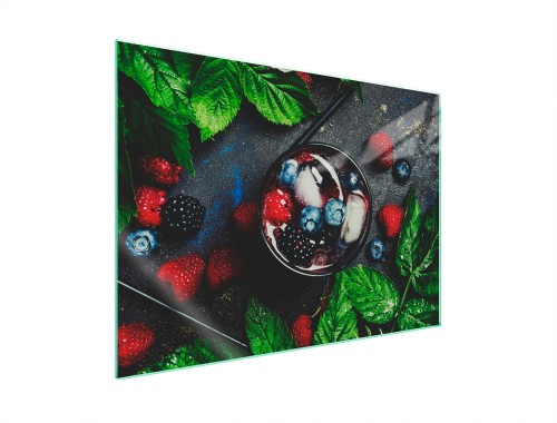 SZKLANA PŁYTA OCHRONNA NA KUCHENKĘ 70x52 Owoc