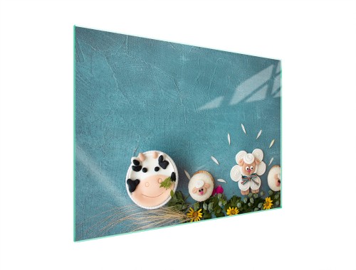 SZKLANA PŁYTA OCHRONNA NA KUCHENKĘ 70x52 Kwiat