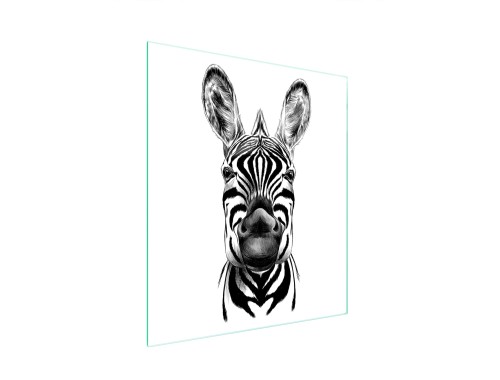 SZKLANA DESKA DO KROJENIA 45x52 Zebra