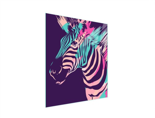 SZKLANA DESKA DO KROJENIA 45x52 Zebra