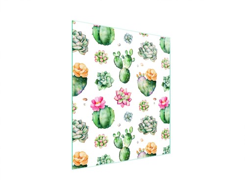 SZKLANA DESKA DO KROJENIA 45x52 Kaktus