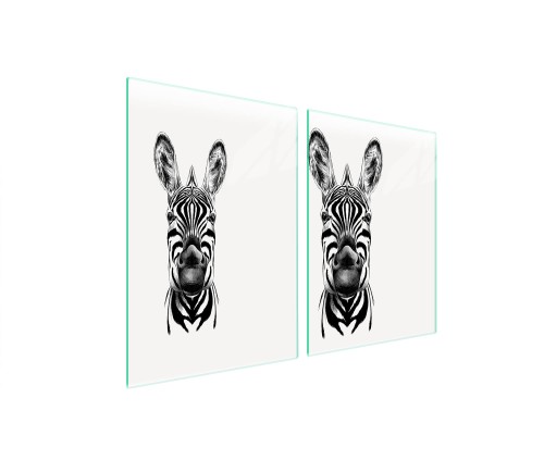 SZKLANA PŁYTA OCHRONNA NA KUCHENKĘ 2x45x52 Zebra
