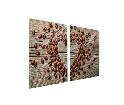 SZKLANA PŁYTA OCHRONNA NA KUCHENKĘ 2x45x52 Kawa