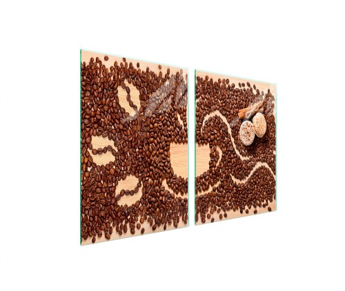 SZKLANA PŁYTA OCHRONNA NA KUCHENKĘ 2x45x52 Kawa
