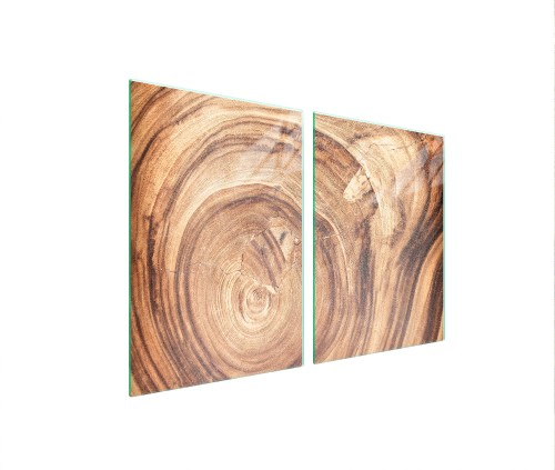SZKLANA PŁYTA OCHRONNA NA KUCHENKĘ 2x45x52 Drewno