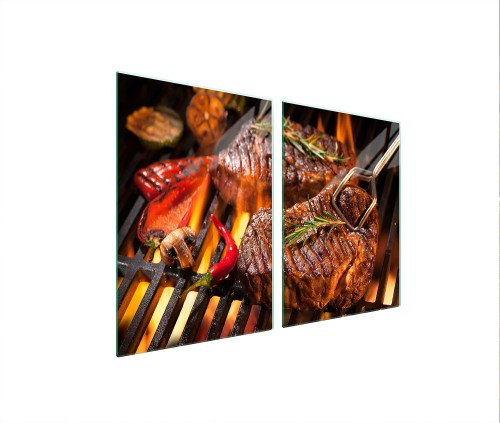 SZKLANA PŁYTA OCHRONNA NA KUCHENKĘ 2x45x52 Grill