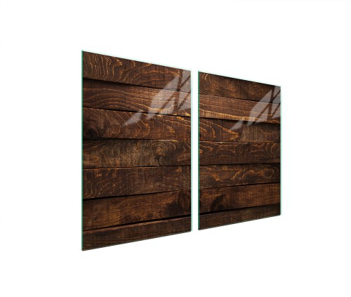 SZKLANA PŁYTA OCHRONNA NA KUCHENKĘ 2x45x52 Drewno