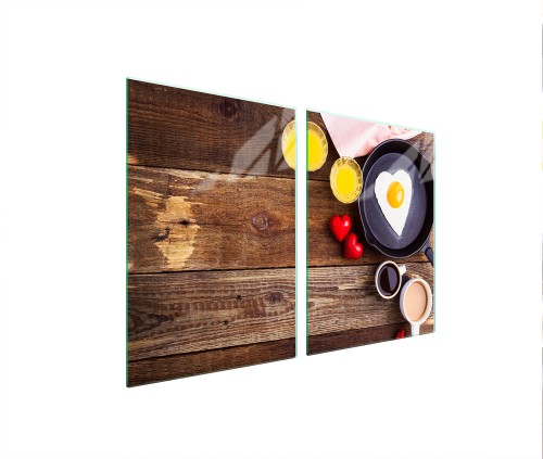 SZKLANA PŁYTA OCHRONNA NA KUCHENKĘ 2x45x52 Drewno