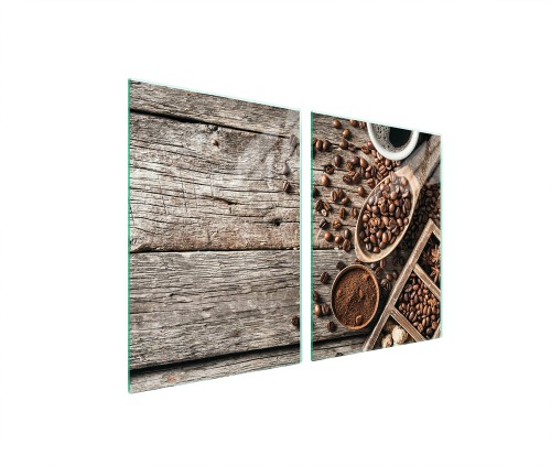 SZKLANA PŁYTA OCHRONNA NA KUCHENKĘ 2x45x52 Kawa