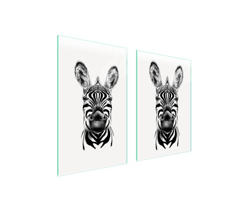 SZKLANA PŁYTA OCHRONNA NA KUCHENKĘ 65x52 Zebra