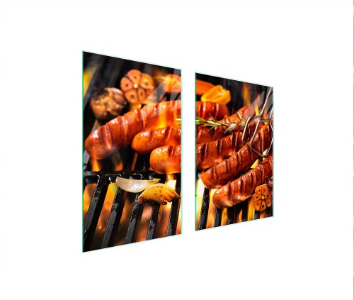 SZKLANA PŁYTA OCHRONNA NA KUCHENKĘ 65x52 Grill