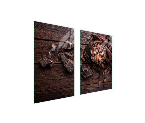 SZKLANA PŁYTA OCHRONNA NA KUCHENKĘ 65x52 Drewno
