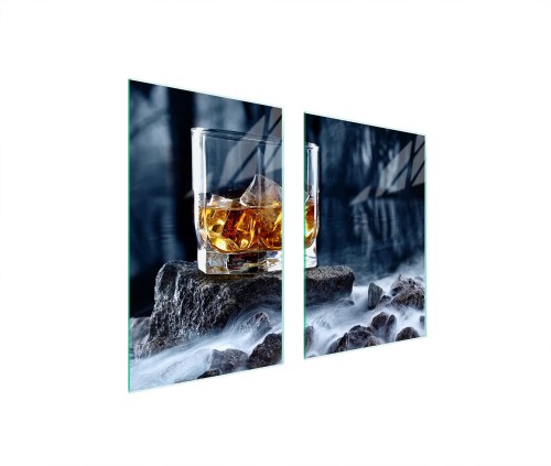 SZKLANA PŁYTA OCHRONNA NA KUCHENKĘ 65x52 Whisky