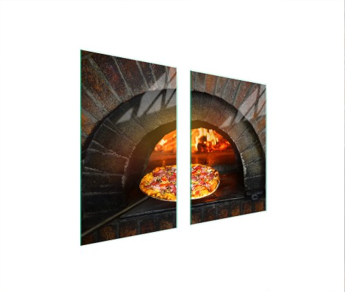 SZKLANA PŁYTA OCHRONNA NA KUCHENKĘ 65x52 Pizza