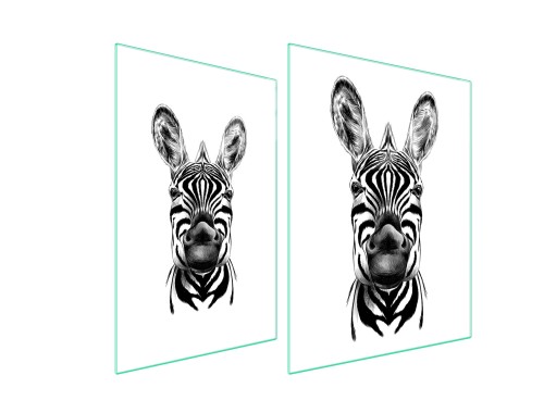 SZKLANA PŁYTA OCHRONNA NA KUCHENKĘ 70x52 Zebra
