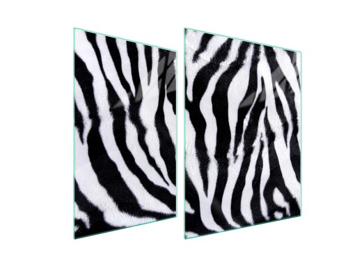 SZKLANA PŁYTA OCHRONNA NA KUCHENKĘ 70x52 Zebra