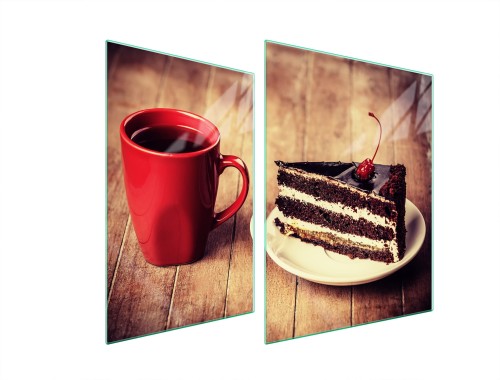 SZKLANA PŁYTA OCHRONNA NA KUCHENKĘ 70x52 Kawa