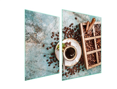 SZKLANA PŁYTA OCHRONNA NA KUCHENKĘ 70x52 Kawa