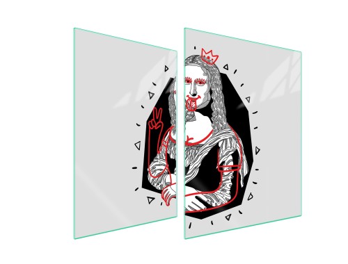 SZKLANA PŁYTA OCHRONNA NA KUCHENKĘ 70x52 Pop Art