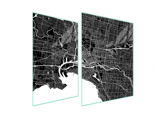SZKLANA PŁYTA OCHRONNA NA KUCHENKĘ 70x52 Mapa