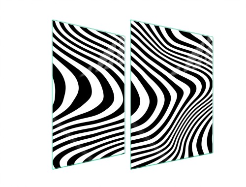 SZKLANA PŁYTA OCHRONNA NA KUCHENKĘ 70x52 Zebra