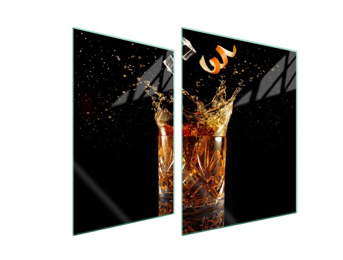 SZKLANA PŁYTA OCHRONNA NA KUCHENKĘ 70x52 Whisky