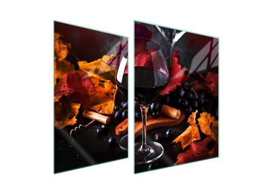 SZKLANA PŁYTA OCHRONNA NA KUCHENKĘ 70x52 Wino