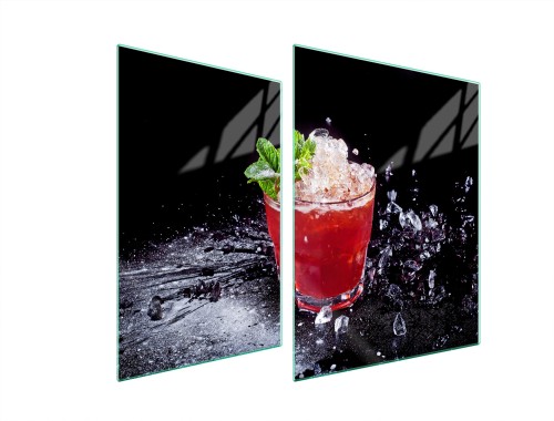 SZKLANA PŁYTA OCHRONNA NA KUCHENKĘ 70x52 Drink